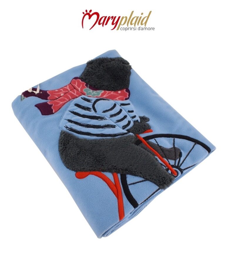 Maryplaid 6M64932 Plaid  in pile  con ricamo e applicazioni  cm. 160 x 180