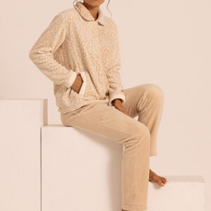 Maryplaid 6P84186  Pigiama donna aperto in pile