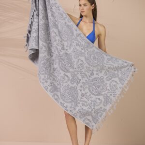 Noidìnotte AE472 Telo mare spugna velour rasato  cm. 90 x 180