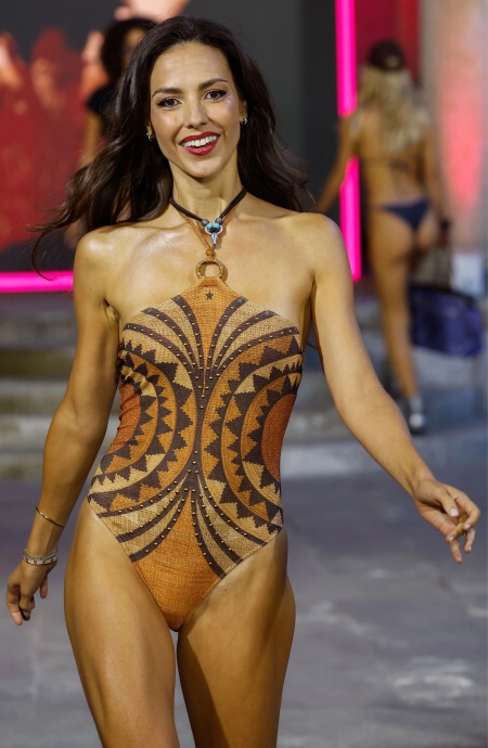 Pin Up Stars PF072I Costume da Bagno Intero Borchie Intreccio Africano
