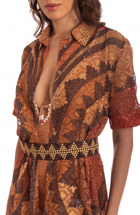 Pin Up Stars PF177A Chemisier Lungo
Intreccio Africano