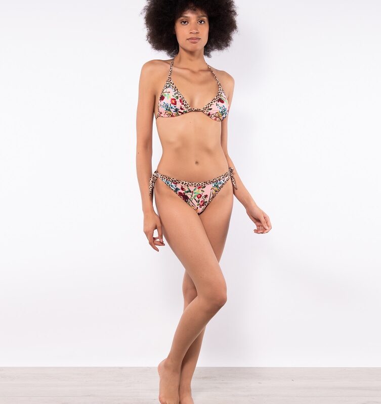 Verdissima Bikini Triangolo con coppe imbottite estraibili LO00B + Slip annodato