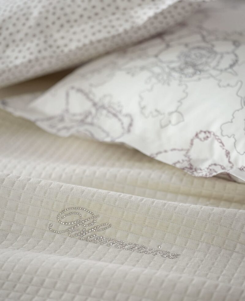 Blumarine Lory Copriletto liscio matrimoniale in pique' 100% cotone - immagine 2