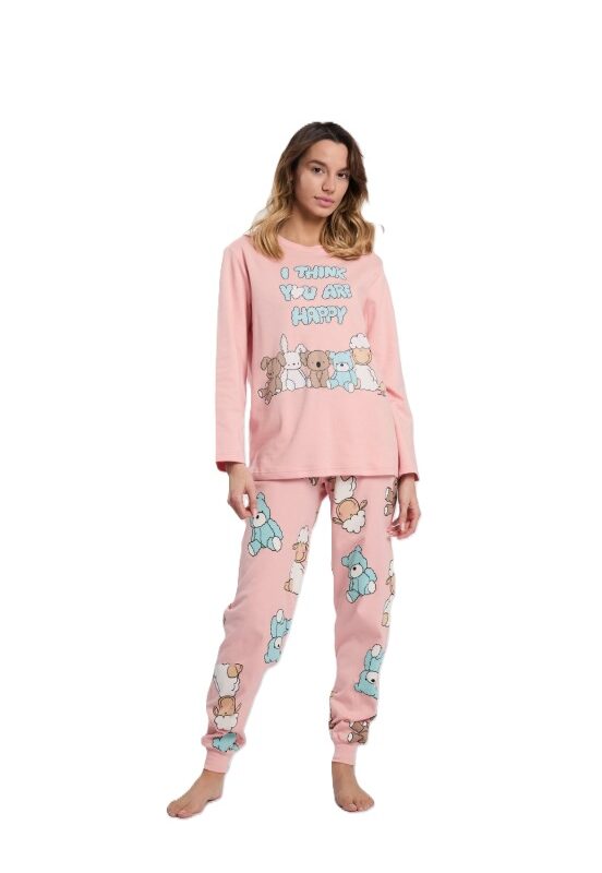 Happy People 6692 Happy Bear Pigiama  Donna Serafino  Caldo cotone