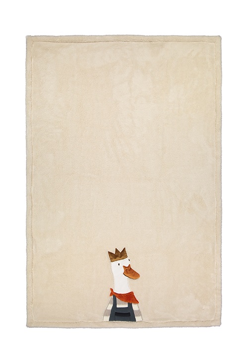 Maryplaid 6B25174  Plaid Papero in Bussy effetto Peluche con ricamo e applicazioni  cm. 105  x 150