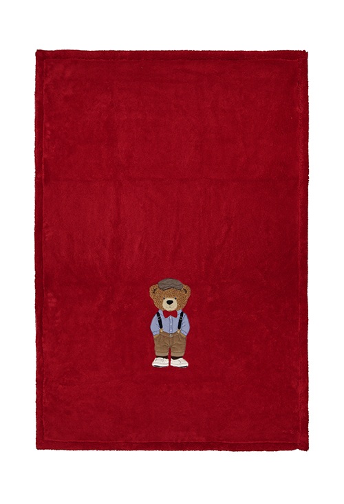Maryplaid 6B25178  Plaid Teddy in Bussy effetto Peluche con ricamo e applicazioni  cm. 105  x 150