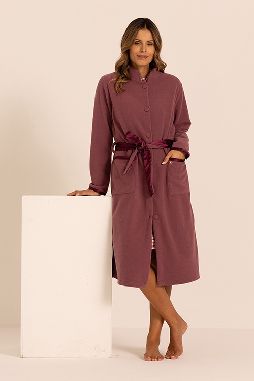 Maryplaid 6V84181 Vestaglia lunga con bottoni e cinta