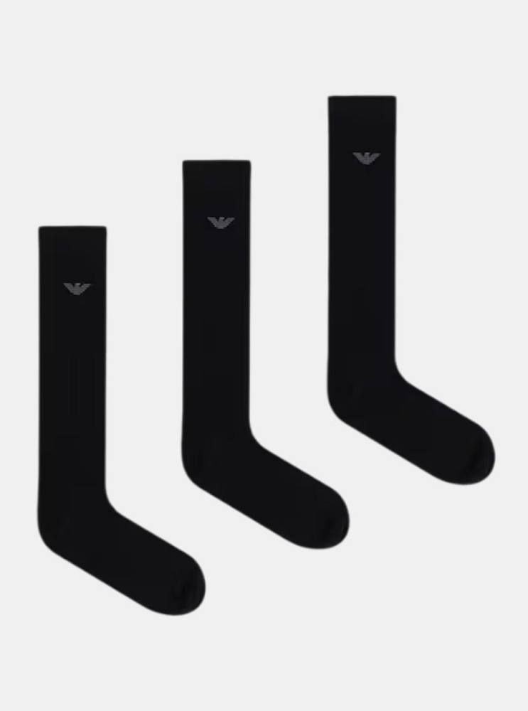 Emporio Armani Man EM000556 AF14446 Socks Set 3 calze lunghe caldo cotone unito