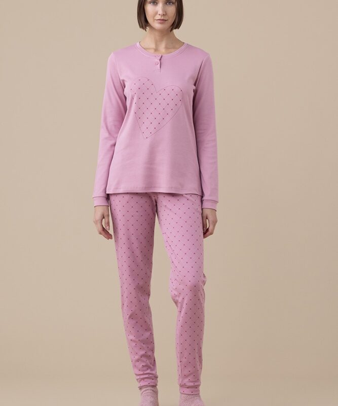 Noidìnotte FA9246  Pigiama donnaserafino in caldo cotone