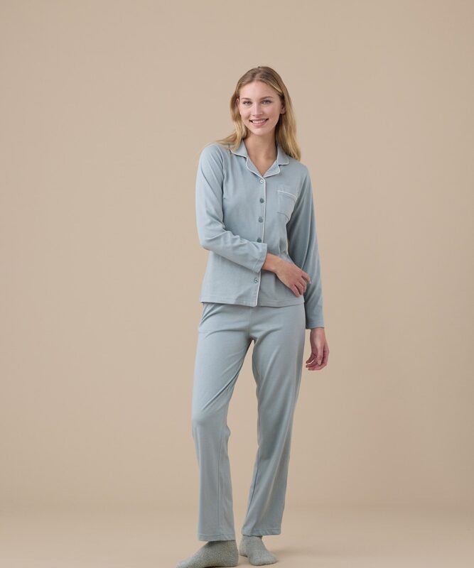 Noidìnotte FA9309  Pigiama donnaAperto in caldo cotone