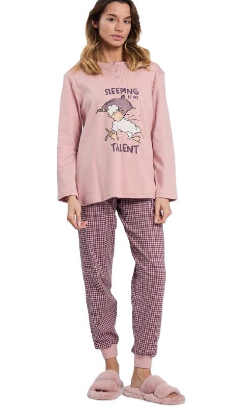 Happy People 6802 Happy Bear Pigiama  Donna Serafino  Caldo cotone