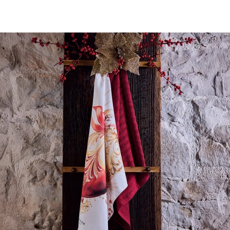 Maison Sucre'e Natale Asciughinoin spugna + Asciughino in cotone