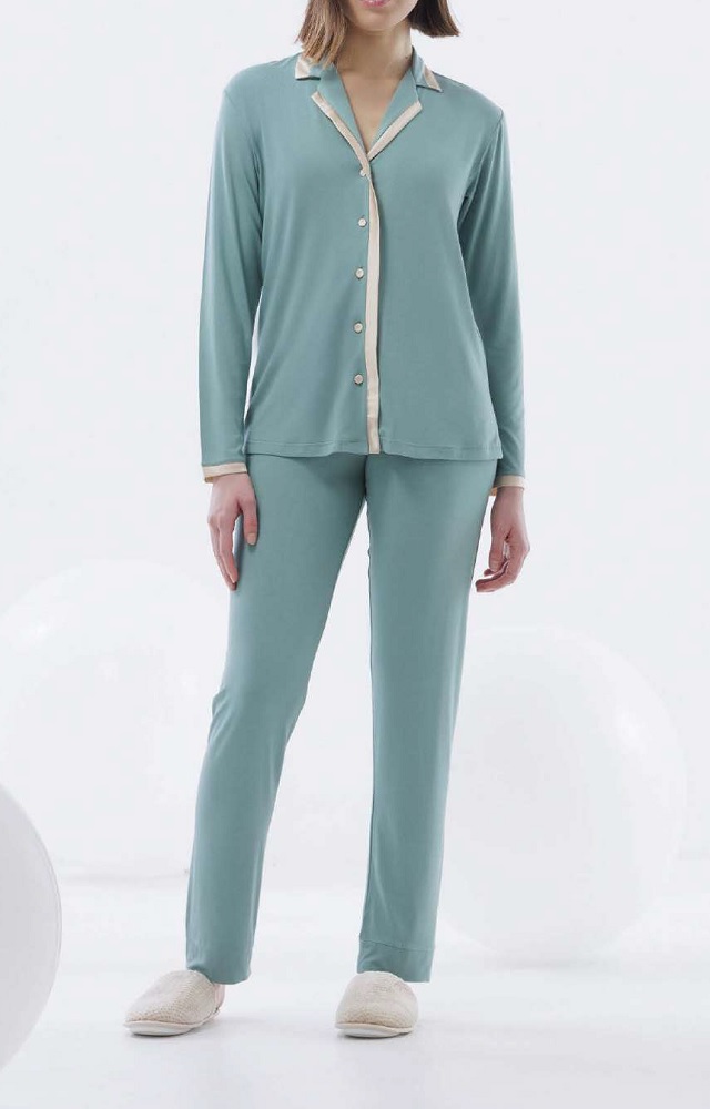 Amadine D3029  Pigiama donnaaperto in viscosa m/l p/l