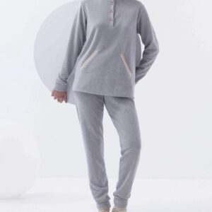 Amadine D3041  Pigiama donnaserafino con collo alto in punto milano m/l p/l