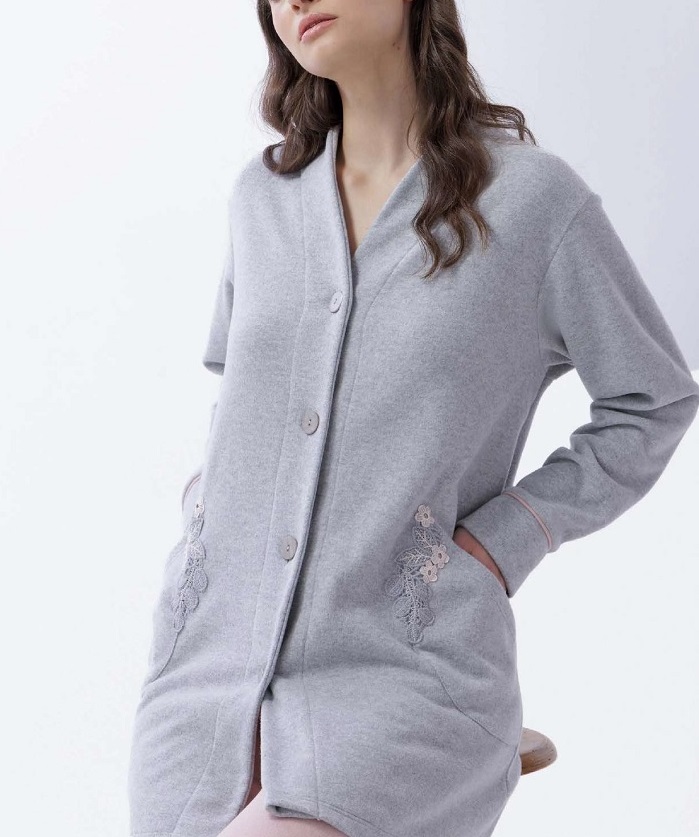 Amadine D3043 Vestaglia donnaaperta corta in punto milano