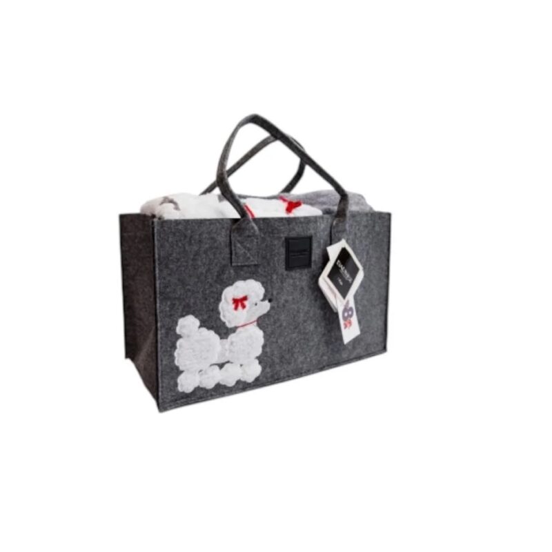 Daunex Mimi Plaid Morbidotto Light c/applicazione  cm. 130 x 160 con borsa feltro