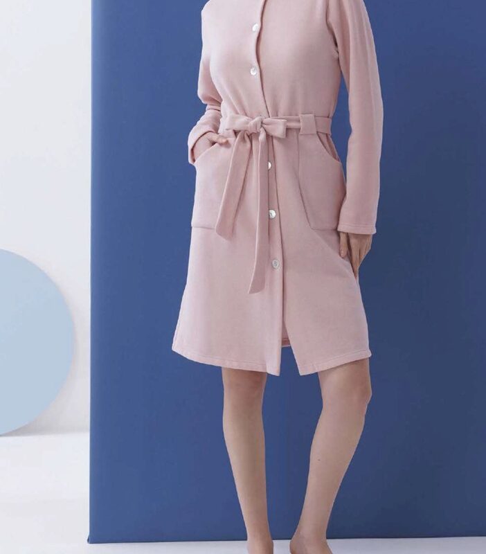 Amadine D3062 Vestaglia donnaaperta corta in jersey