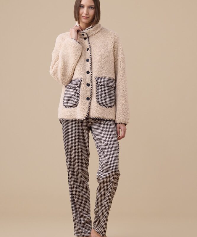 Noidìnotte GE3032 Giacca da
camera donna in eco-agnellino