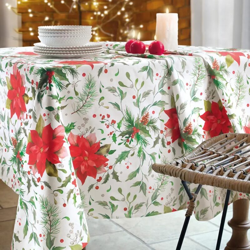 Vallesusa Stella Tovaglia Natalizia  Rettangolare cm. 150 x 220