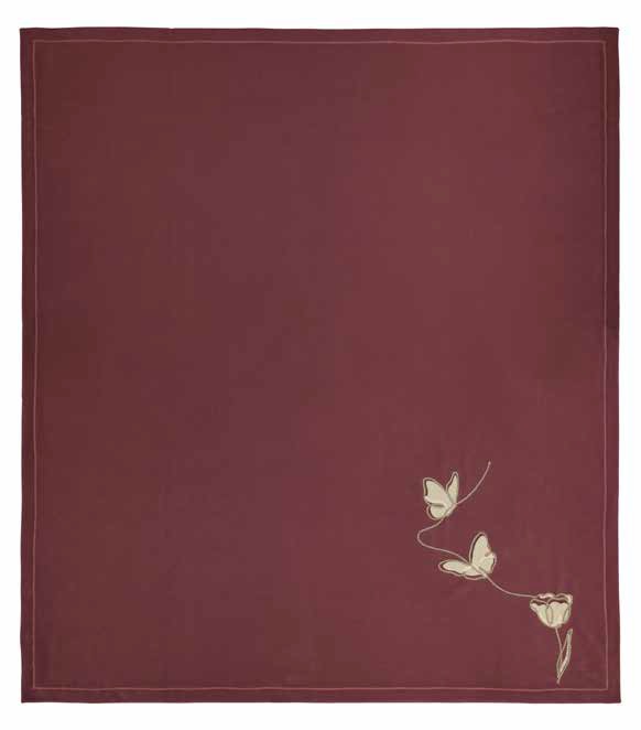 Maryplaid 6M34015 Plaid Farfalle in Pile  con ricamo e applicazioni  cm. 160 x 180