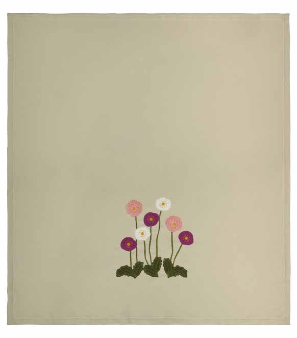 Maryplaid 6M34016 Plaid I giardini di Marzo  in Pile  con ricamo e applicazioni  cm. 160 x 180