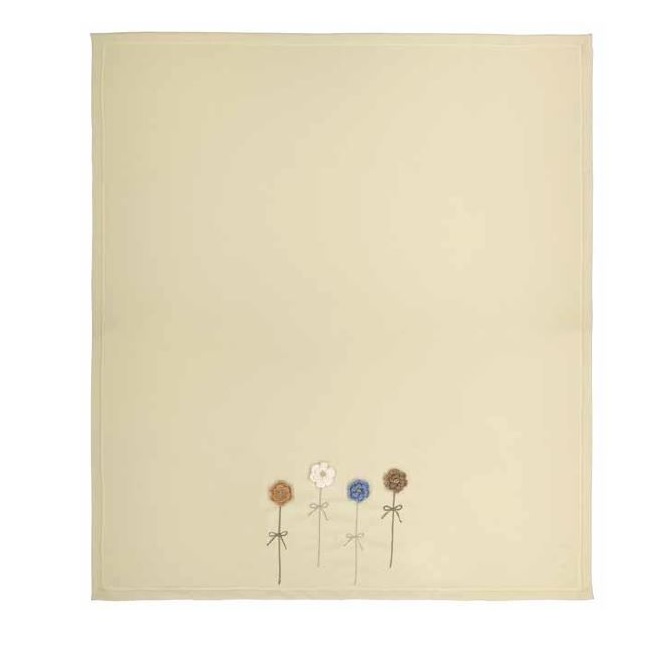 Maryplaid 6M34029 Plaid Olivia in Pile  con ricamo e applicazioni  cm. 160 x 180