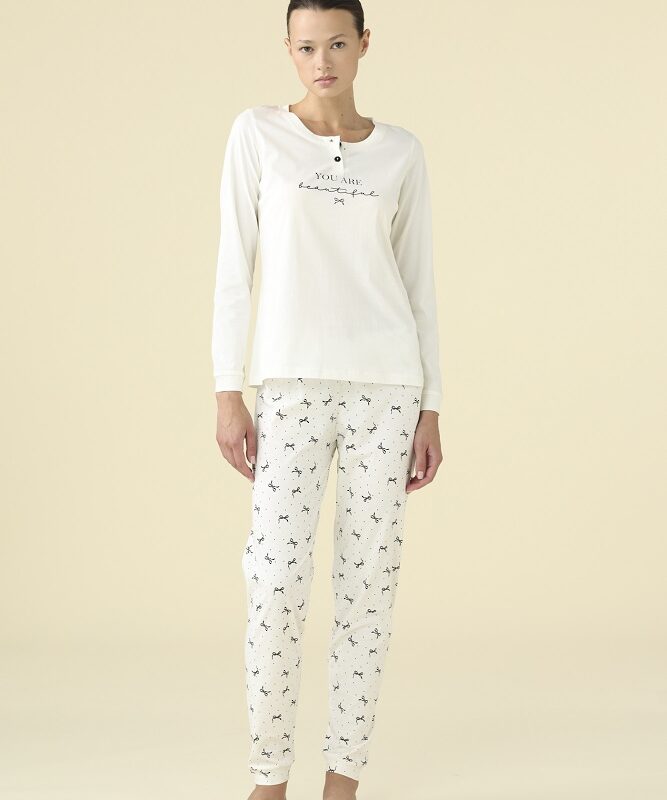 Noidìnotte FA9463 Pigiama donnaSerafino M/L P/L cotone