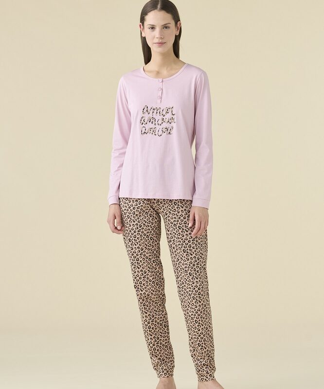 Noidìnotte FA9468 Pigiama donnaSerafino M/L P/L cotone