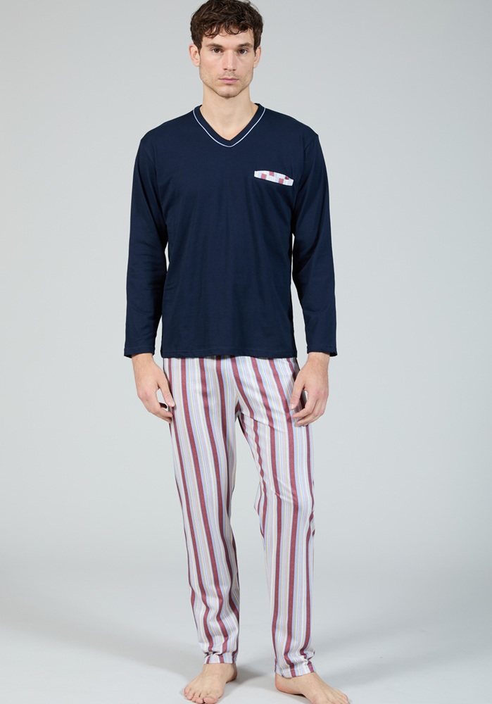 Bip Bip 3260 Pigiama Uomo Collo a V M/L P/L