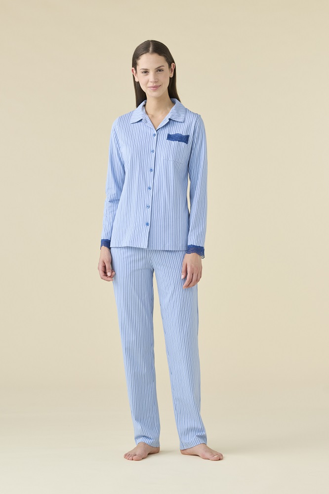 Noidìnotte FA9508 Pigiama donna
aperto in Jersey di cotone M/L P/L