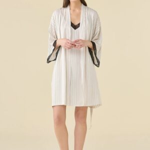 Noidìnotte GE3109 Kimono in viscosa manica 3/4