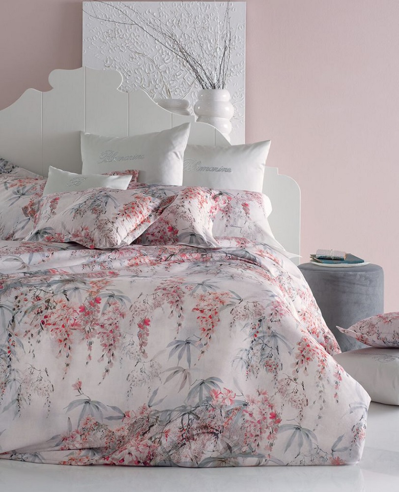 Blumarine Glicine Completo Letto  Matrimoniale in raso di cotone