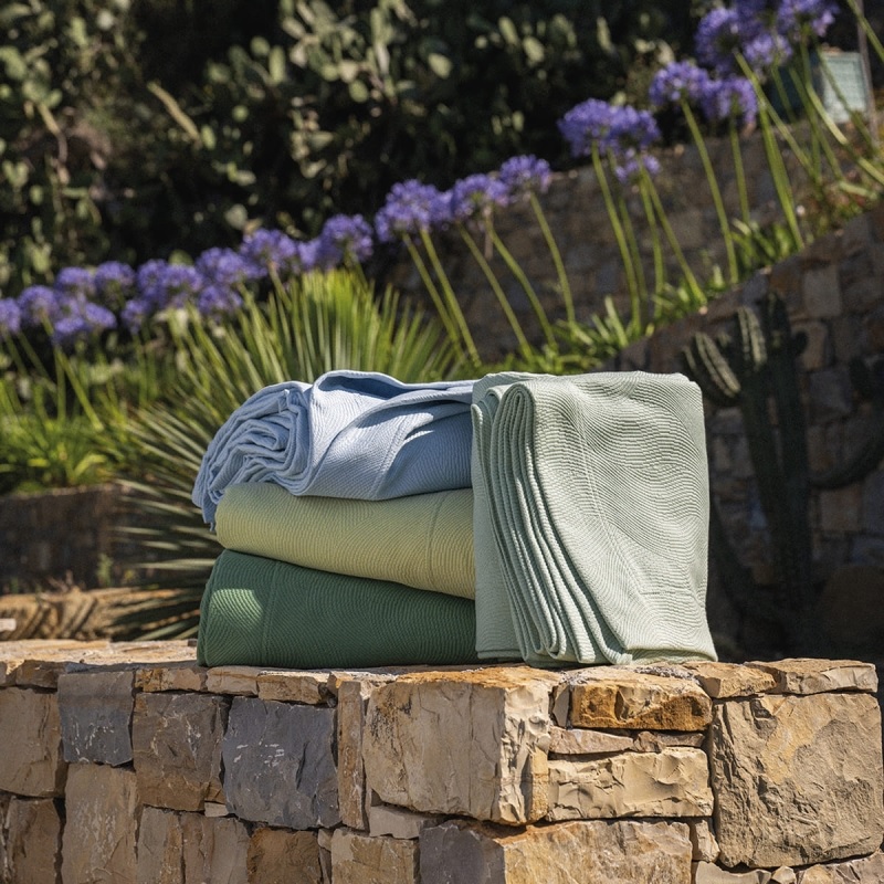 Fazzini Zen Copriletto Matrimoniale in piquet di puro cotone