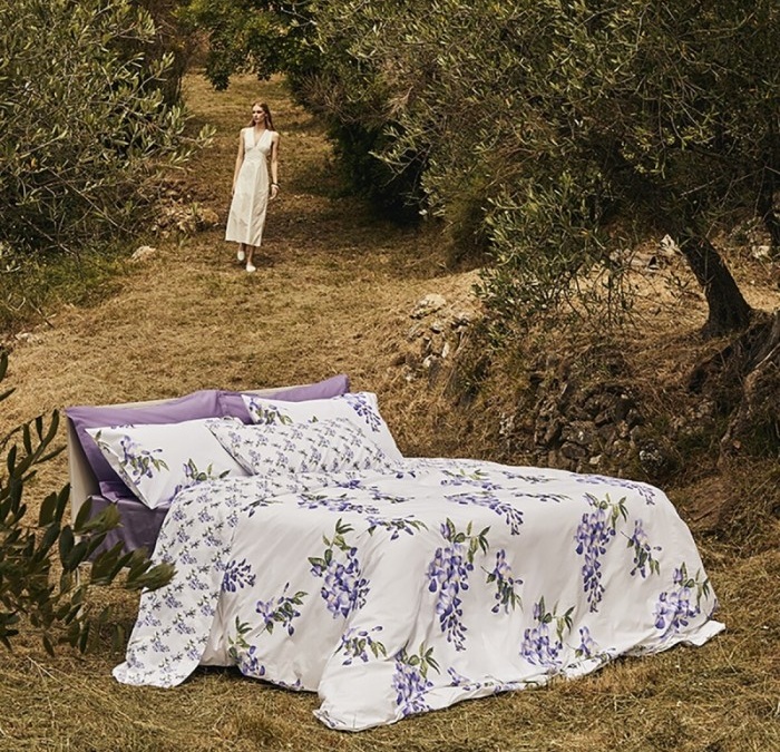 Fazzini Glicine Trapuntino 
Matrimoniale in percalle di Cotone