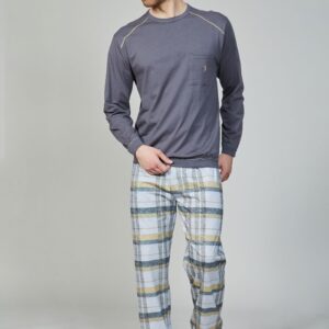 Bip Bip 3565 Pigiama Uomo Girocollo Bordato M/L P/L 100% cotone