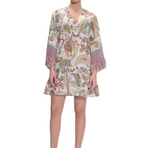 Marina Abagnale MA26E 34505 Caftano con Bottoni e Coulisse in vita modello Madrid