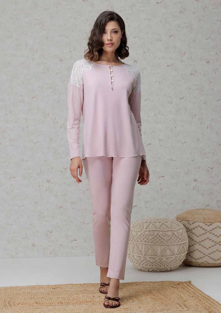 Amadine D3077  Pigiama donnaserafino in viscosa m/l p/l