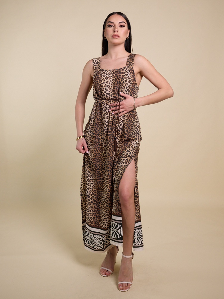 Liu Jo VA6049TS123 Abito lungo
Smanicato stampa Animalier