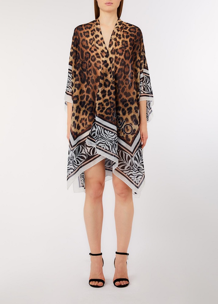 Liu Jo VA6160T4902 Kaftano in
chiffon stampa Animalier