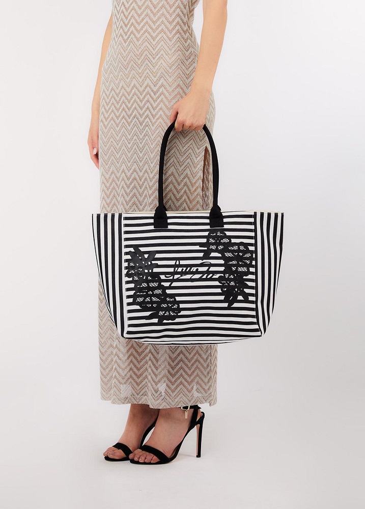 Liu Jo VA6191T547A Tote Borsa 
grande in tessuto canvas