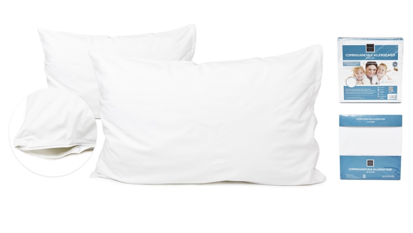 DAUNEX COPPIA COPRI GUANCIALE ALLERGO MED MIS.50X80 C/ZIP