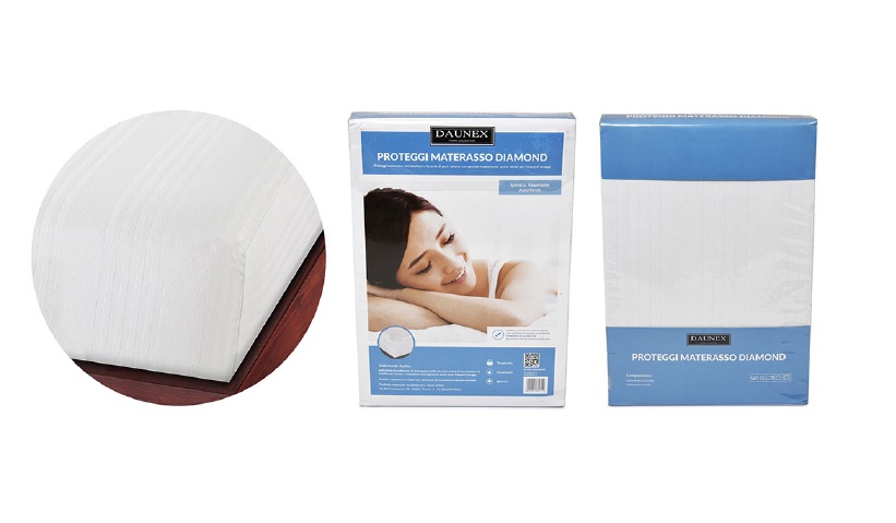 DAUNEX COPRIMATERASSO FASCIATO DIAMOND C/ELASTICO
