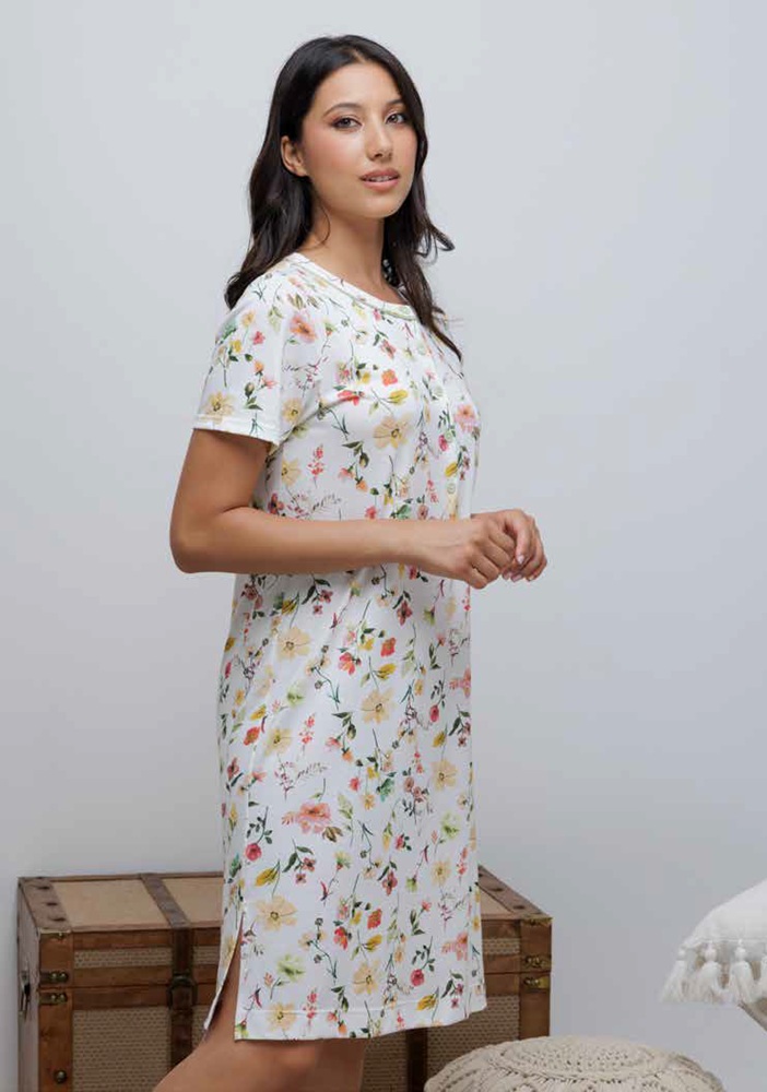 Amadine D3126 Camicia da notte serafino m/m fantasia