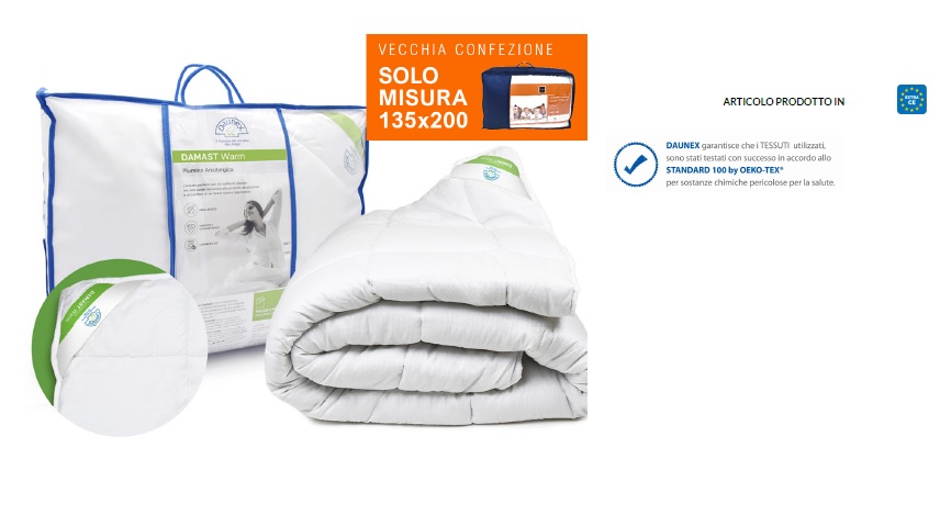 DAUNEX PIUMINI ANALLERGICI DAMAST MEDIUM