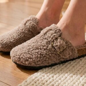 Daunex Pantofola Sheep Donna in ecopelliccia con antiscivolo