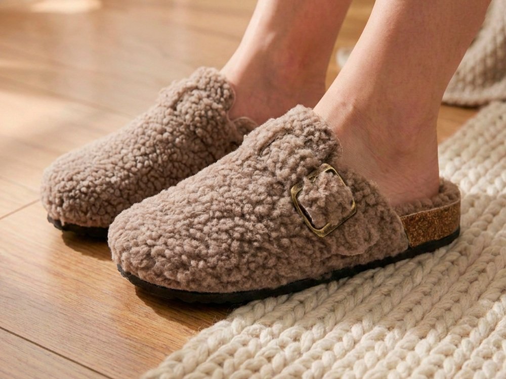 Daunex Pantofola Sheep Donna in ecopelliccia con antiscivolo